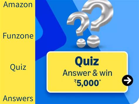 Amazon Funzone Quiz Answers: Win ₹5000 Amazon Pay Balance.